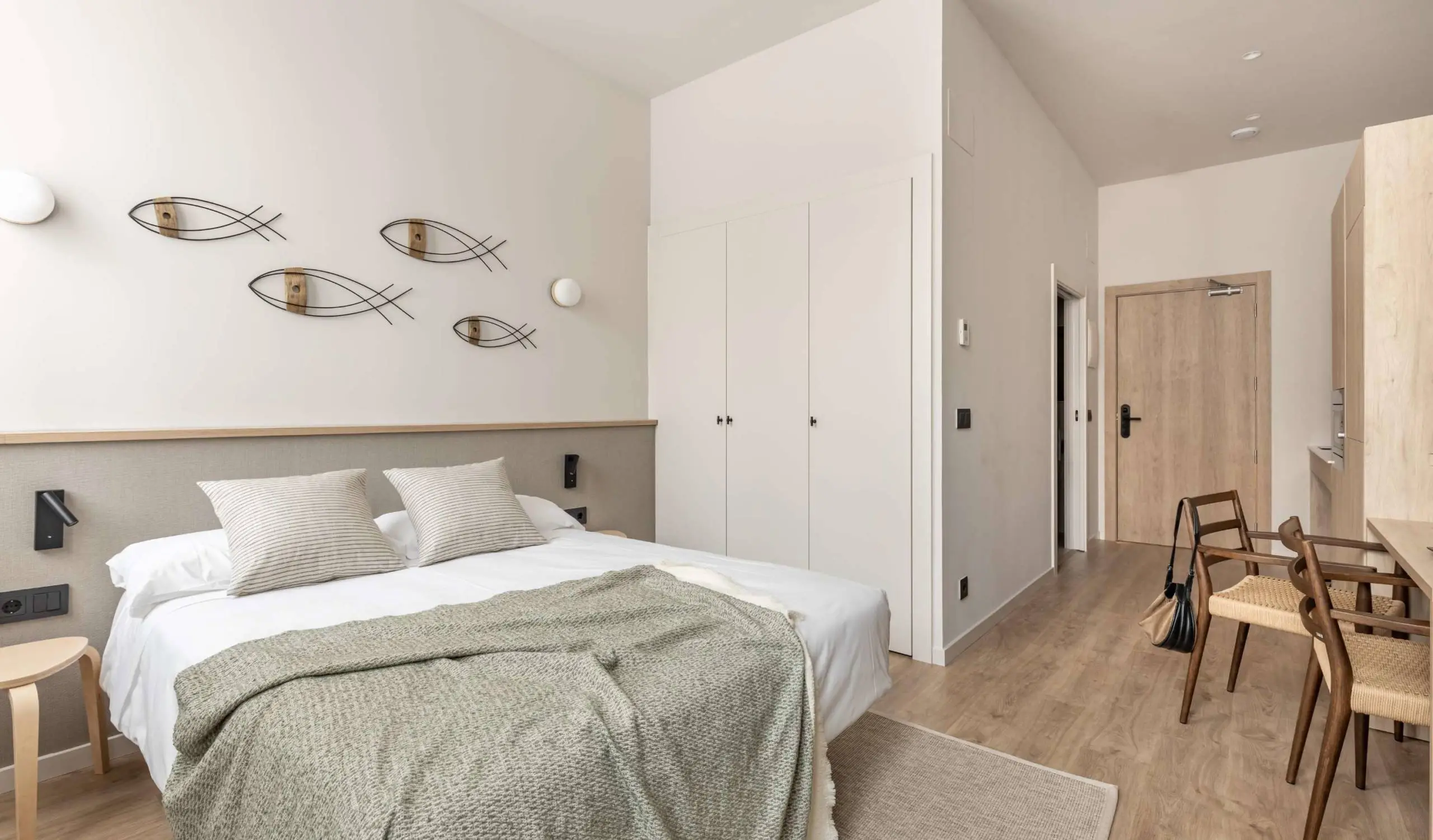 Dormitorio de apartamento flexible en Málaga