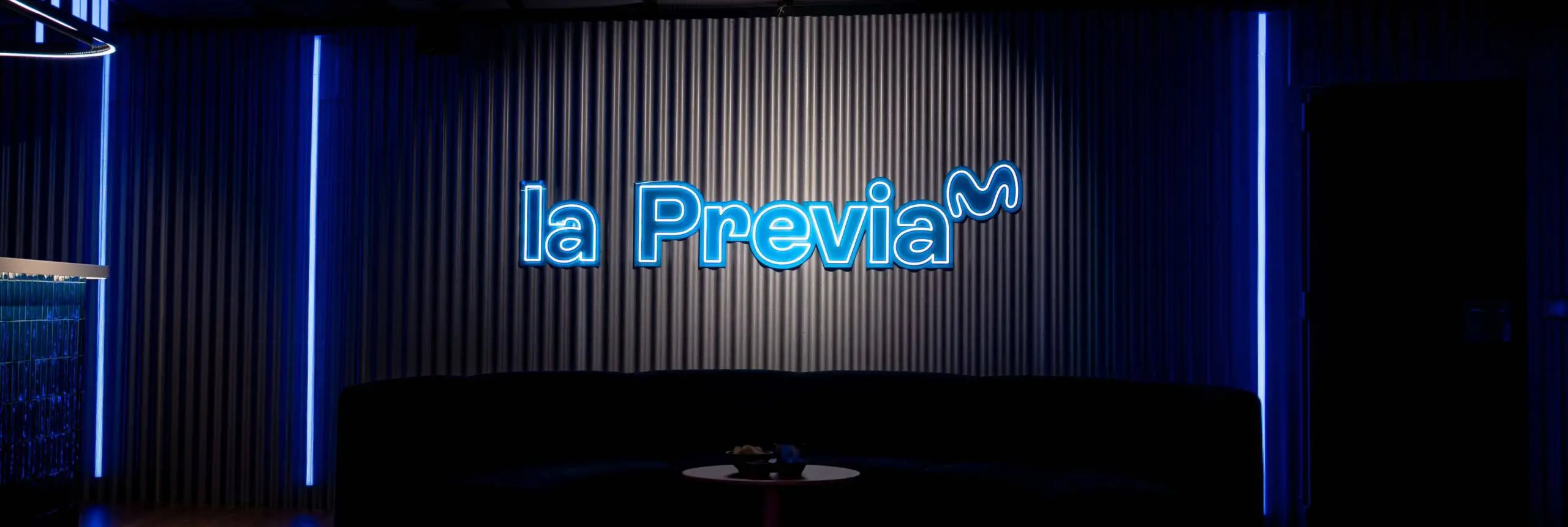 Logo de La Previa de Movistar Arena en recinto de conciertos en Madrid